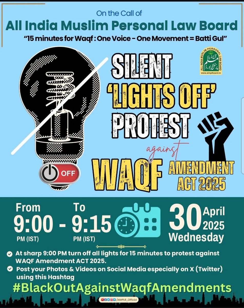#BlackOutAgainstWaqfAmendments