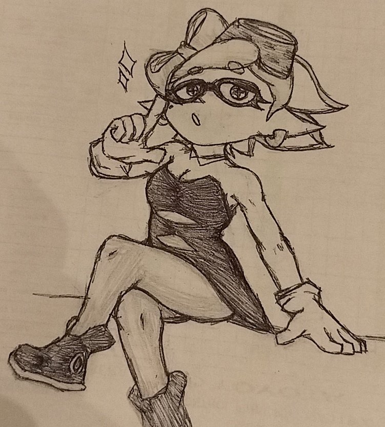 Drew a pretty squid lady