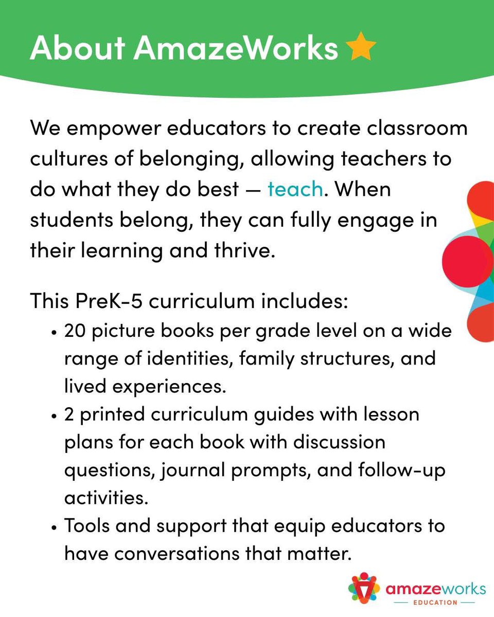 My book From North to South/ Del Norte al Sur is featured in Amazeworks 4th grade curriculum, empowering educators to have intentional conversations about immigration, family separation, language barriers and more.

<a href="/AmazeWorks/">AmazeWorks</a>