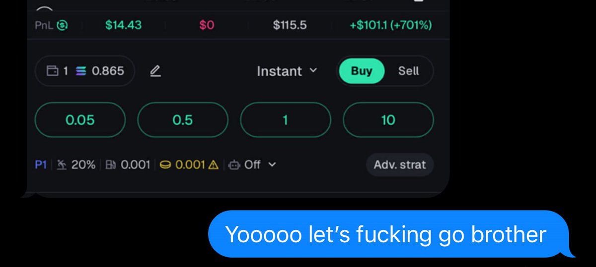 fomomofosol's tweet image. bro don’t need me no more 

trading on his own

love it