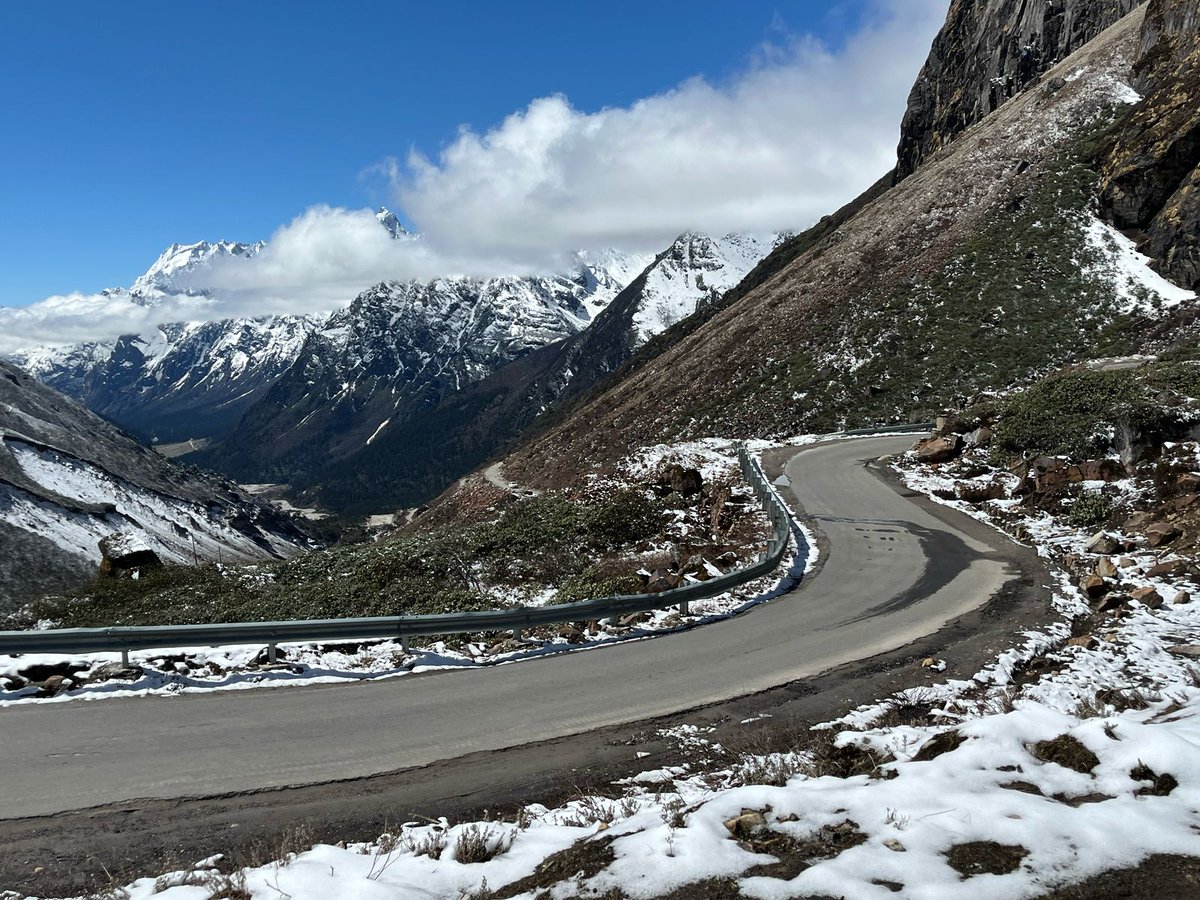 Zero Point, Yumthang.
#Sikkim, India 
Walking on snow in April is possible as good as it gets. Low oxygen levels don’t allow one to stay long, but the little time we spent up there, was quite amazing!
#sikkimtourism