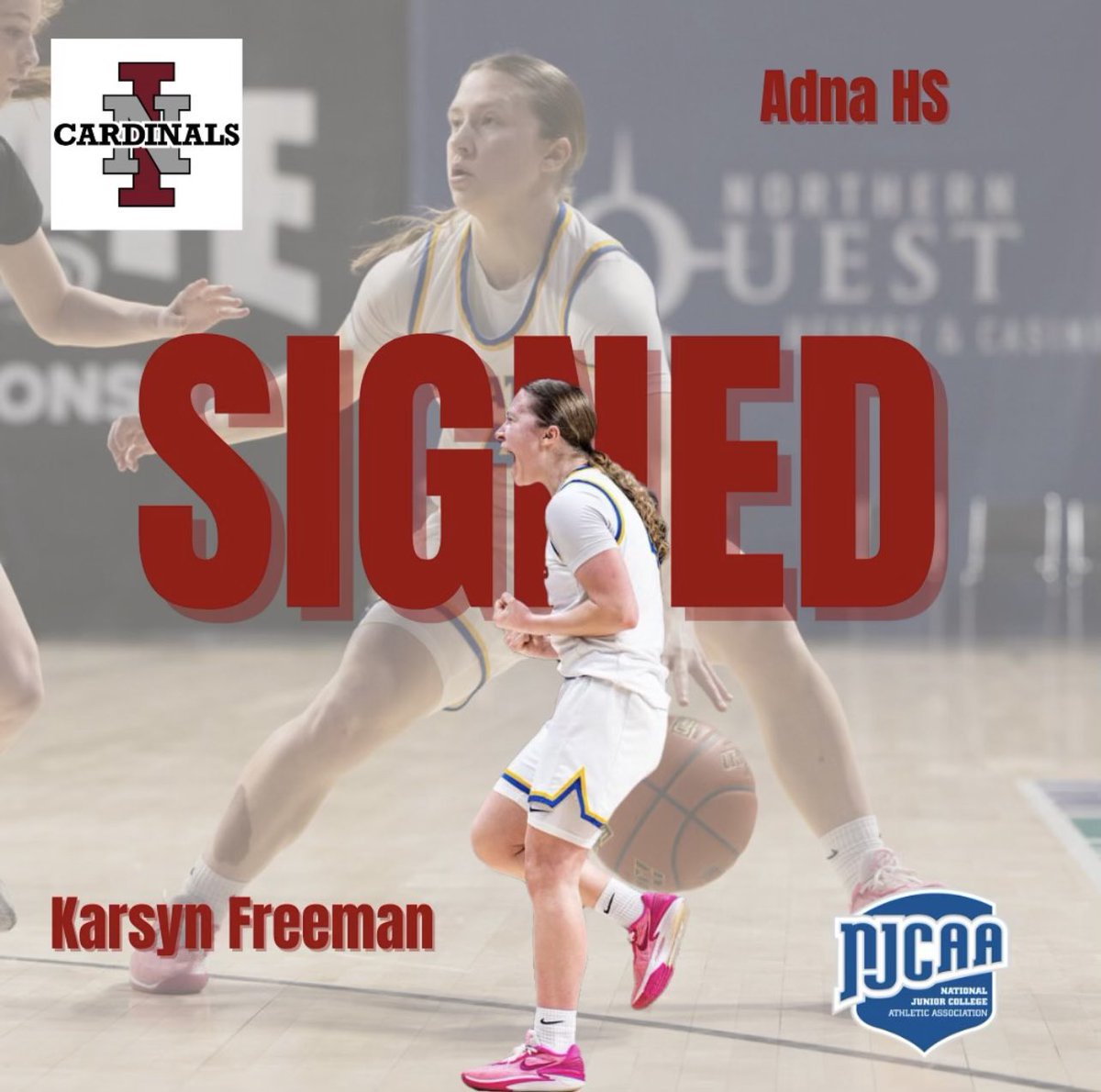 Congratulations Karsyn on signing at North Idaho to continue your basketball career! We are proud of you!🏀🔵🟡