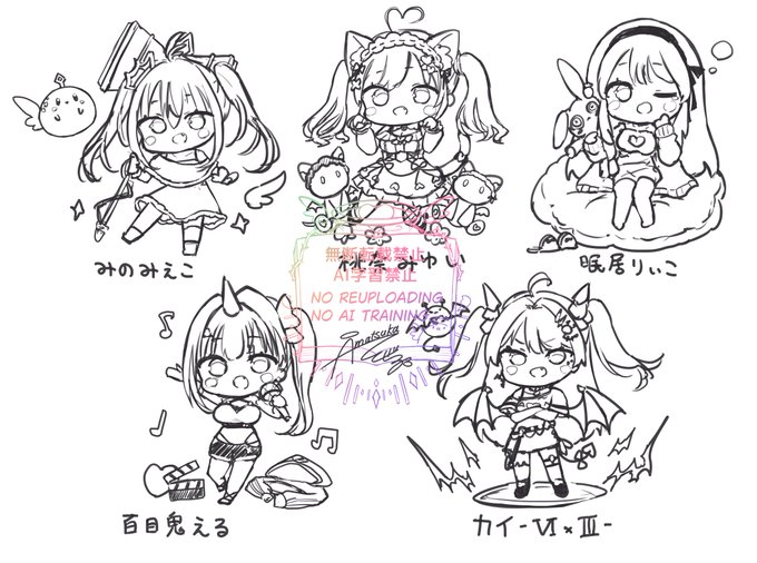 Vtuber娘ちびキャラ wip 