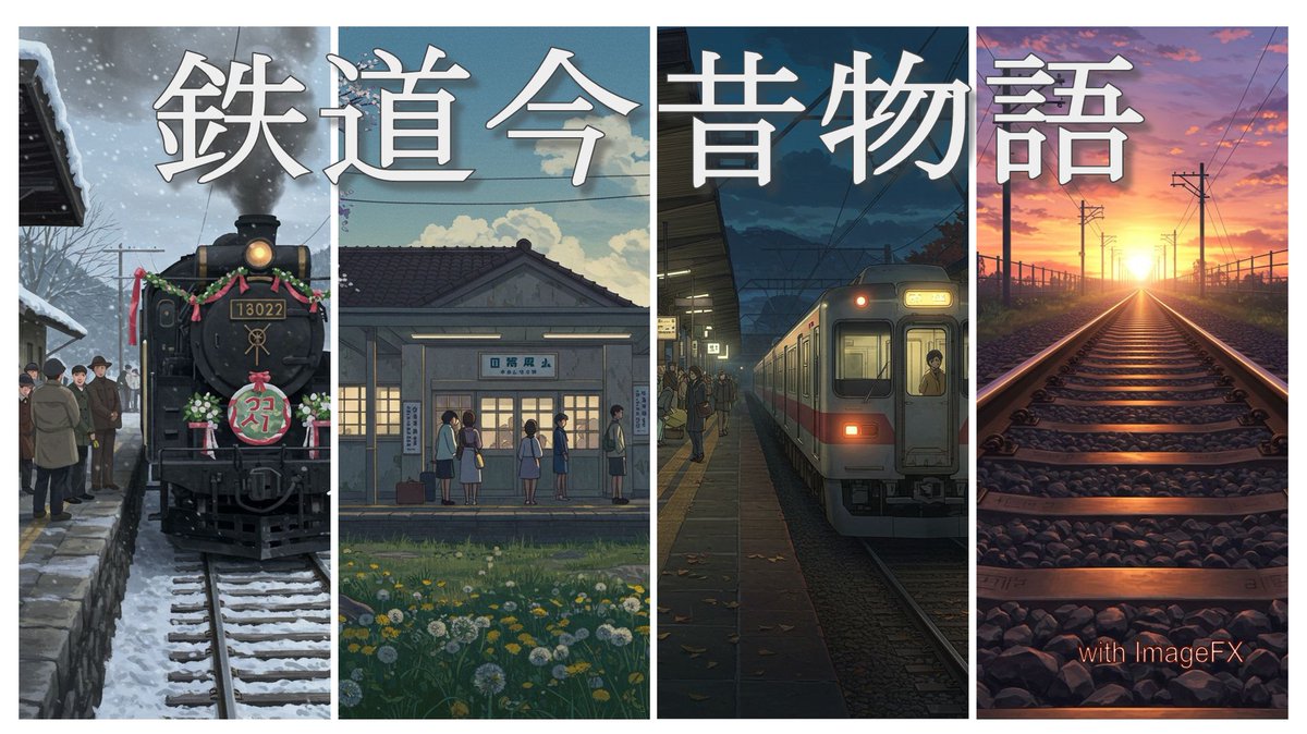 hidepicchu's tweet photo. ７つのシーンを一つの投稿にまとめました。
#画像生成AI #創作漫画 #鉄道 #ImageFX https://t.co/AEGKHOH0J2