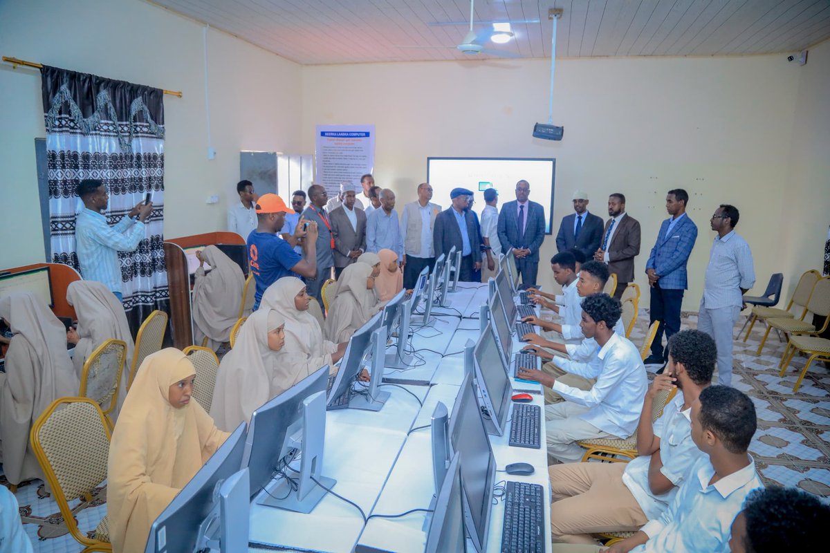 The Ministery of Education and Higher Education of Puntland, has launched computer labs in Gambool School-Garowe, Omar Samatar School (Galkayo), Bosaso Secondary School, and Buraan District, offering students valuable opportunities to learn technology-related skills.
