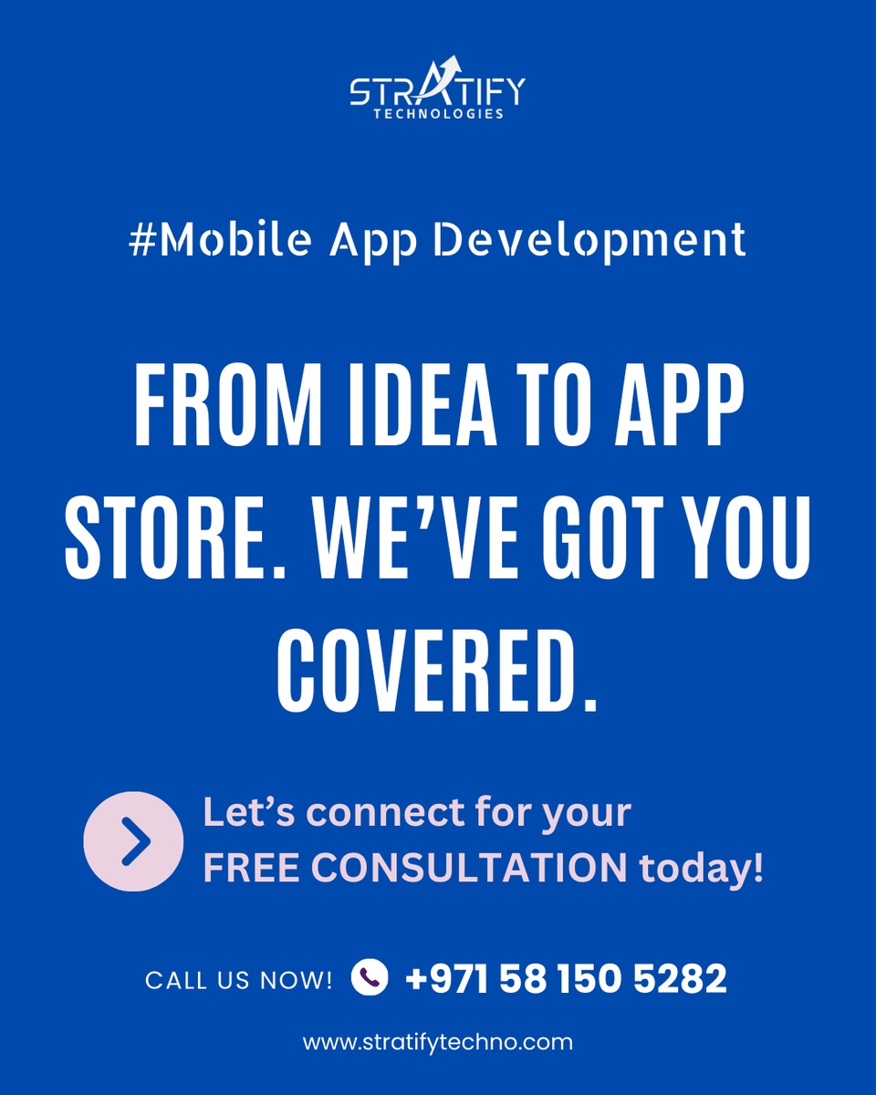 stratifytechno's tweet photo. Got an app idea? 🎯
We handle everything — design, development, and deployment.
From idea 💡 to App Store 📱 — Stratify Technologies has you covered.
#StratifyTechnologies #AppDev #StartupSupport #FromIdeaToAppStore https://t.co/8rug7233Oz