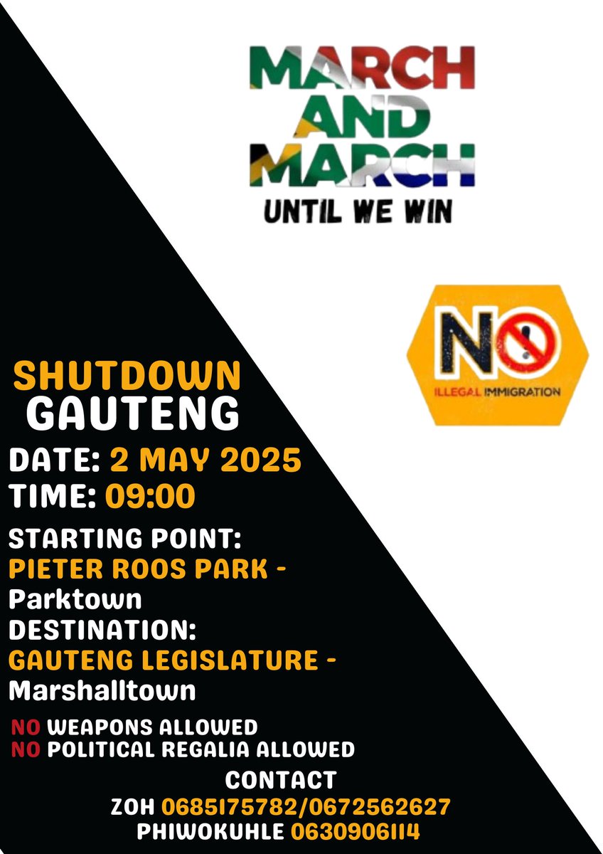 Official #MarchAndMarch Gauteng tweet media
