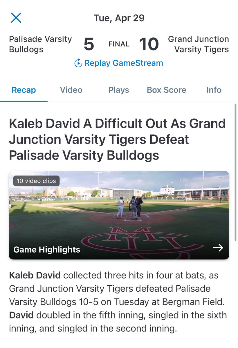 KalebDavidbb12's tweet photo. Kaleb David| UNCOMMITTED | Grand Junction High School | 2026 | OF | faced a 90mph+ arm today went 3-4 with a double and two singles 
@BUncommitted @JUCOuncommitted @UncommittedStud @PB_Uncommitted @theuncommits https://t.co/7tQxhKXycj