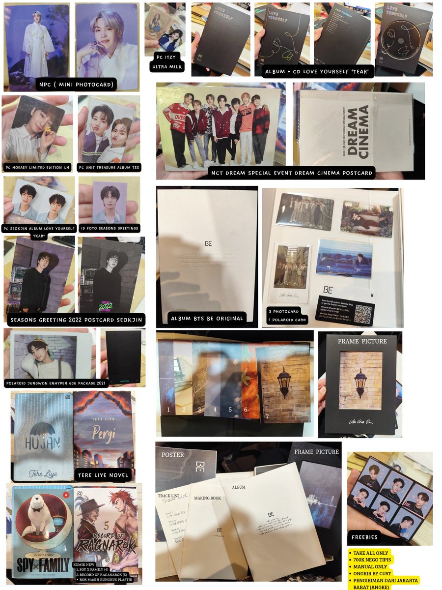 blceouni's tweet photo. ‼️PLEASE HELP RT‼️

wts - want to sell 

📍jakbar

❀ TAKE ALL ONLY
❀ 700k NEGO 
❀ MANUAL ONLY
❀ ONGKIR BY CUST 
❀ ALL LOOK LIKE NEW, DI SIMPAN RAPI TIDAK BANYAK DAMAGE, READY VIDIO PER ITEM

note: DM slow response!
#WTs #WTB #photocard #BTS #album #wantto #NPC #nct #skz https://t.co/YrphYtxF7d