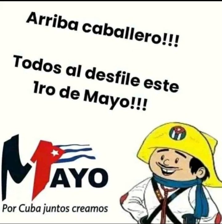 A desfilar por nuestra Patria, por nuestra Revolución
#PorCubaJuntosCreamos