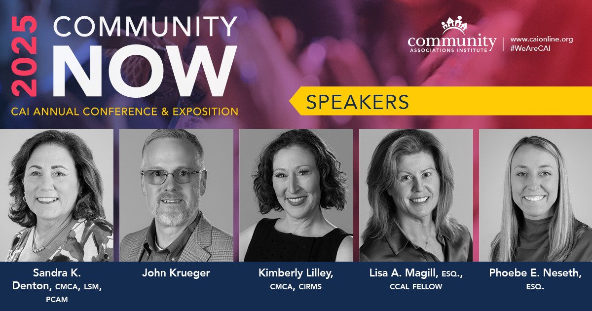 Our Sr. Director, Government &amp; Public Affairs and <a href="/CCALawyers/">The College of Community Association Lawyers</a> Liaison <a href="/PhoebeNeseth/">Phoebe E. Neseth</a> is speaking at the 2025 <a href="/CAIsocial/">Community Associations Institute</a> Annual Conference and Expo: Community NOW! The session "Using Your Voice to Make a Difference," will focus on how to build effective advocacy programs. #WeAreCAI