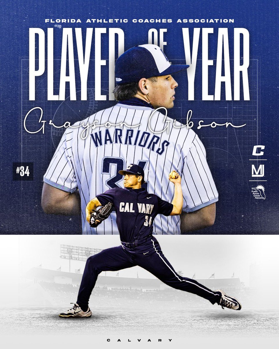 Calvary Christian Baseball (@calvary_bb) on Twitter photo Congratulations <a href="/GraysonGibson22/">Grayson Gibson</a> ! FACA 3A District 14 Player of the Year! Well earned! <a href="/SportsCalvary/">Calvary Christian HS</a> Congratulations <a href="/GraysonGibson22/">Grayson Gibson</a> ! FACA 3A District 14 Player of the Year! Well earned! <a href="/SportsCalvary/">Calvary Christian HS</a>