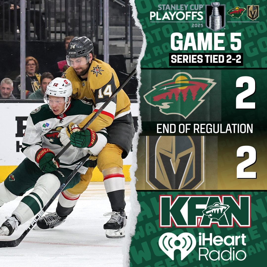 KFAN1003 (@kfan1003) on Twitter photo We've got free hockey in Vegas after Nyquist was ruled offside on a go-ahead goal by Hartman...
<a href="/iHeartRadio/">iHeartRadio</a> | #mnwild
LISTEN: KFAN.com/listen We've got free hockey in Vegas after Nyquist was ruled offside on a go-ahead goal by Hartman...
<a href="/iHeartRadio/">iHeartRadio</a> | #mnwild
LISTEN: KFAN.com/listen
