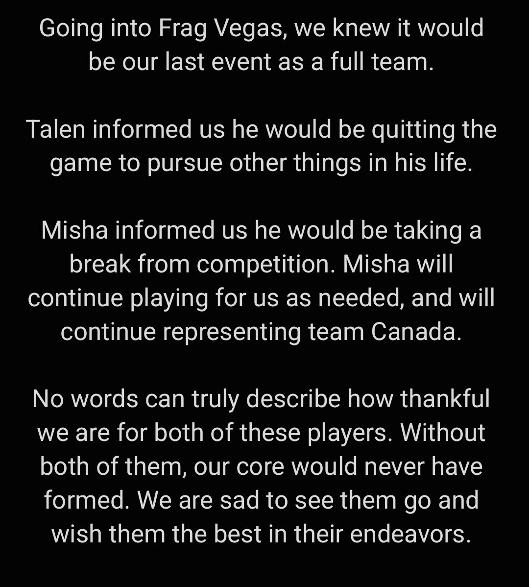 [Roster Announcement]