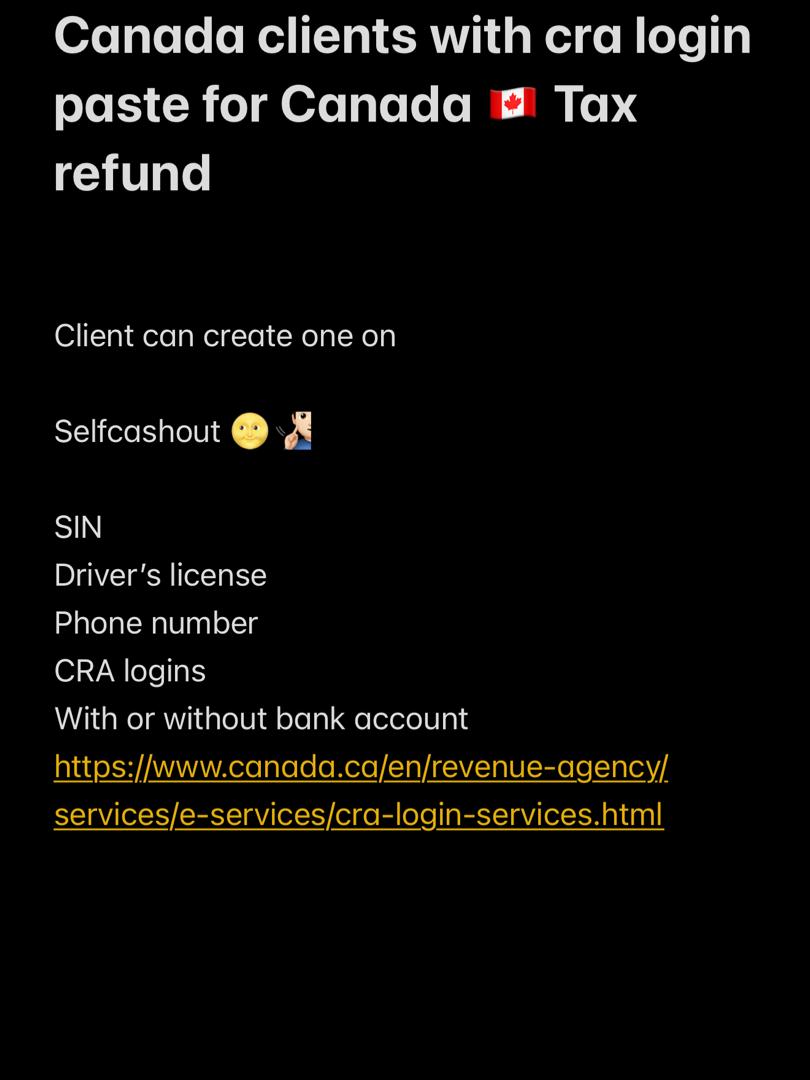 Canada tax refund, jus tap me 
$30k self cashout 🧏