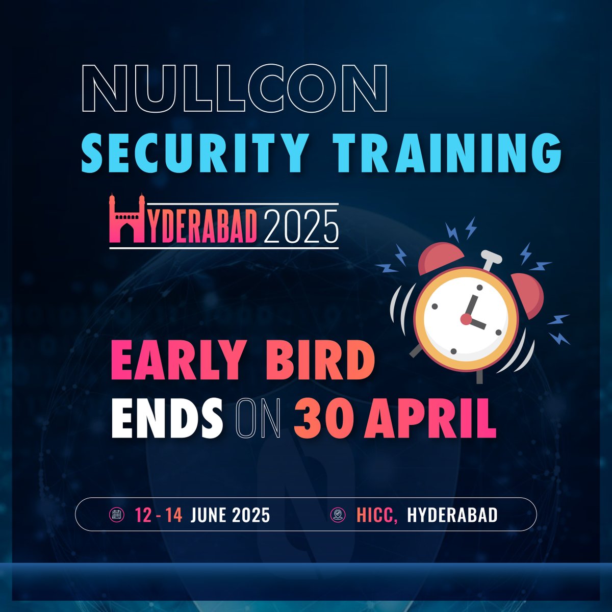 It’s now or never! ⏳ Say goodbye to early bird rates after tonight for #NullconHYD2025 

Last chance to lock in the best price for cybersecurity trainings before it’s gone. Don’t wait until tomorrow…

👉 nullcon.net/hyderabad-2025…

#cybersecurity #trainings #infoseccommunity
