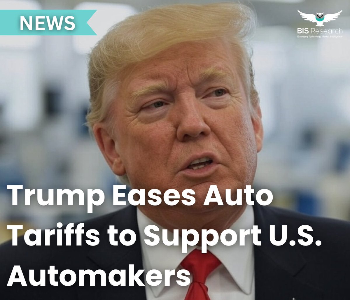 BISResearch's tweet image. On April 29, 2025, President @realDonaldTrump signed executive orders easing 25% auto tariffs by exempting U.S.-made vehicles from overlapping steel and aluminum duties &amp;amp; offering partial refunds to automakers.

#TariffsAreTaxes #tariffman #TariffSolutions #TrumpTariffs #news