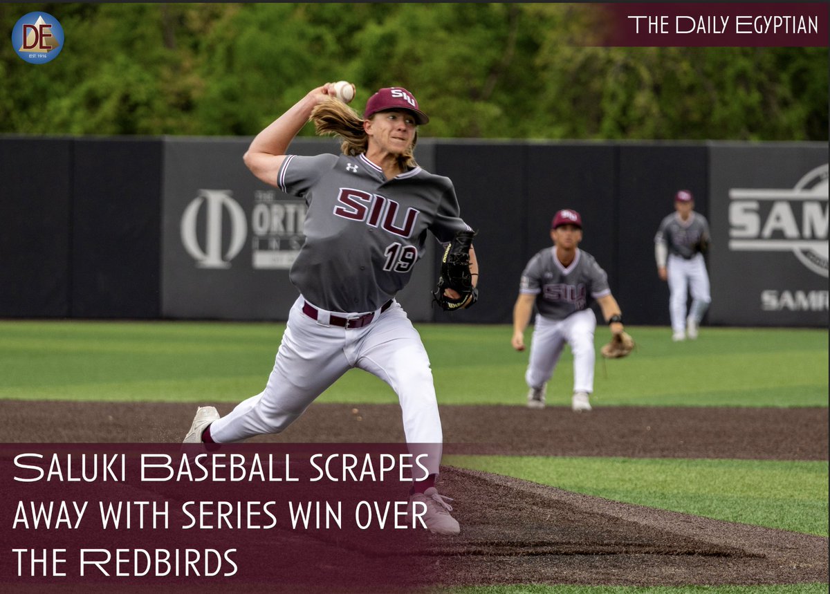 After finishing the series sweep of SEMO on Tuesday, April 22, Saluki baseball returned to Carbondale for a pivotal three game weekend series with the Illinois State Redbirds.

Read more: dailyegyptian.com/121303/uncateg…

✍️: Nick Pfannkuche
📸: Emily Brinkman