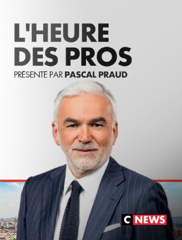 Rendez-vous à 9 heures sur <a href="/CNEWS/">CNEWS</a> dans L’Heure des Pros avec <a href="/PascalPraud/">Pascal Praud</a>
