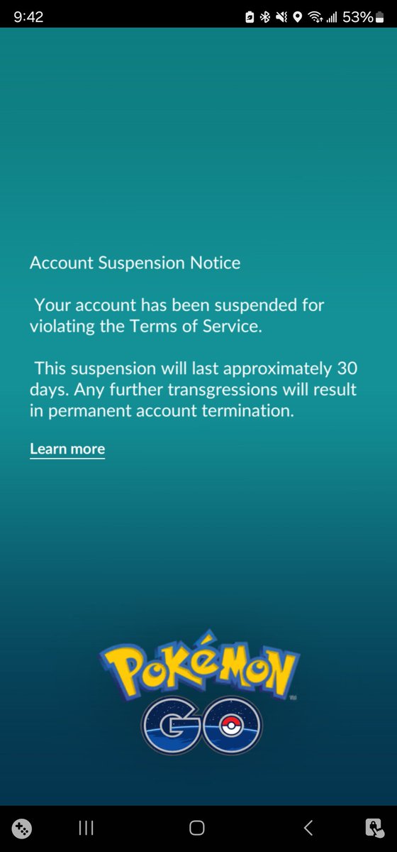 So I've been told to try getting ahold of <a href="/scopely/">Scopely</a> 
My Pokémon GO account was suspended for "violation of the Terms of Service" but I've been notified I'm not the only one to get this ban recently. Is there anything I can do to get my account back from this wrongful ban?