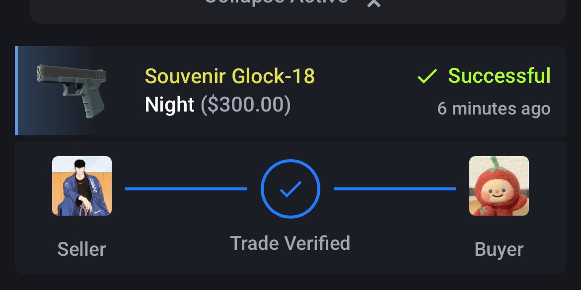 Wow finally sold the best pos Mlg16 Niko signature, lowest float, #1 Glock might (arguably the best Niko souvenir Glock in the game). Took about 2 years to sell 🤣. Feels kinda low in hindsight, but congrats to the new owner.
