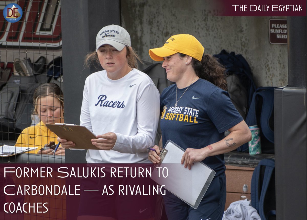 Madi Eberle and Elizabeth Warwick, who played for the Dawgs from 2021 to 2024, returned to Charlotte West Stadium and were even back on the field and in the dugout.

Read more: dailyegyptian.com/121363/sports/…

✍️: Nick Pfannkuche
📸: Emily Brinkman