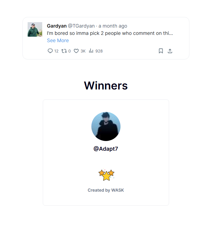 Congrats to <a href="/StefanoSharky/">Stiffyano</a> &amp; <a href="/N0TAdapt7/">Adapt7</a> please dm me on discord for the prize code!!!