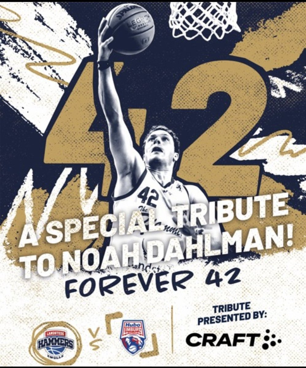 Gameday! Samen geven we als @landstedebasket vanavond om 19.00 uur clubicoon Noah Dahlman het afscheid dat hij verdient. Dat doen we voor, tijdens en na de game in <a href="/LandstedeSport/">Landstede Sportcentr</a> tegen <a href="/LimUtd/">Hubo Limburg United</a>. 

Scoor de laatste tickets op landstedehammers.nl/tickets

#hammertime #landstedehammers