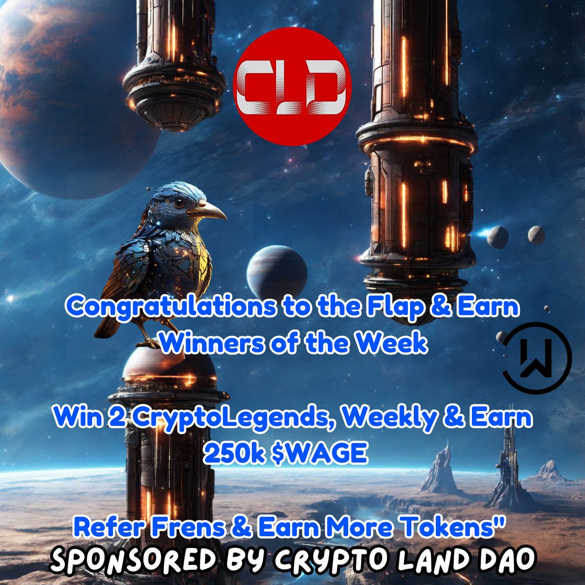 Flap & Earn (@flappyh1) on Twitter photo Congratulations to the winner of the week! 0xB377...dA5d
Sponsored by <a href="/Crypto_Land_DAO/">Crypto_Land_DAO 🛡🗡</a> Congratulations to the winner of the week! 0xB377...dA5d
Sponsored by <a href="/Crypto_Land_DAO/">Crypto_Land_DAO 🛡🗡</a>