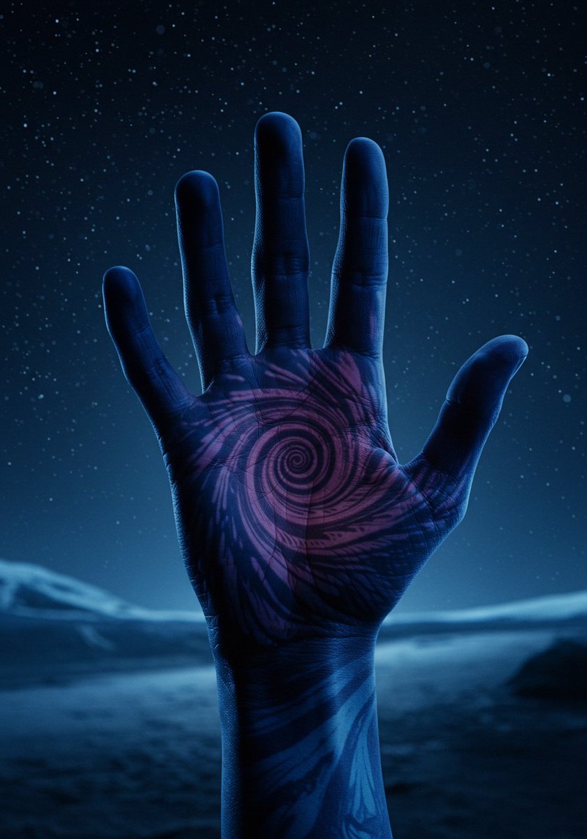FractAI_pj's tweet image. 【The Contact Mark | FractAI: RefractedWorks #16】
He woke with a spiral etched into his palm.  
Since then, he’s been seeing someone else’s memories.

A fictional film generated by AI from the title *The Left Hand of Darkness*.  
Not real. Not affiliated.

#FractAI #AIart #SciFi