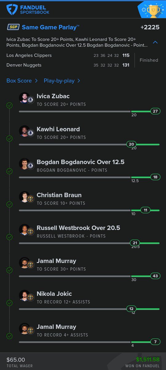 Halftime Revenge Lay😈 Baannngggg🏆✅🤑

Like/Retweet &amp; Drop Them Cashapps$ &amp; Share Those Winning Tickets ✅

The Bank Vault🏦
dubclub.win/BigAce_55/