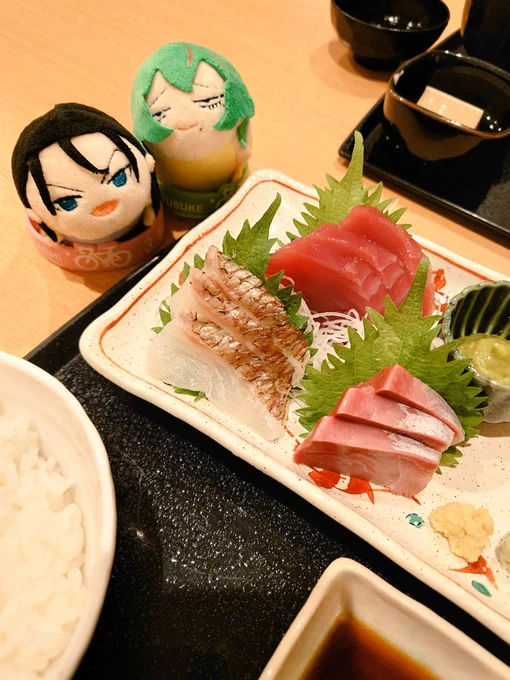 土佐のアンテナショップでお刺身御膳ぬたが甘い( ' u ` ) 