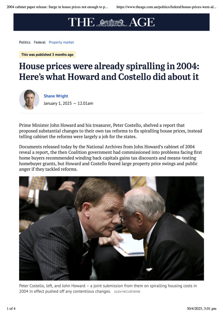 Captain_Chaos_X's tweet photo. A quarter of a century ago, this pair of clowns hoWARd &amp; Costello created the LNP's housing affordability crisis, it was known, it was deliberate
When they were informed about it, they withheld the knowledge from BOTH cabinet &amp; the Australian people.
#NeverLNP
#LNPCorruptionParty https://t.co/NmgreSLBU3