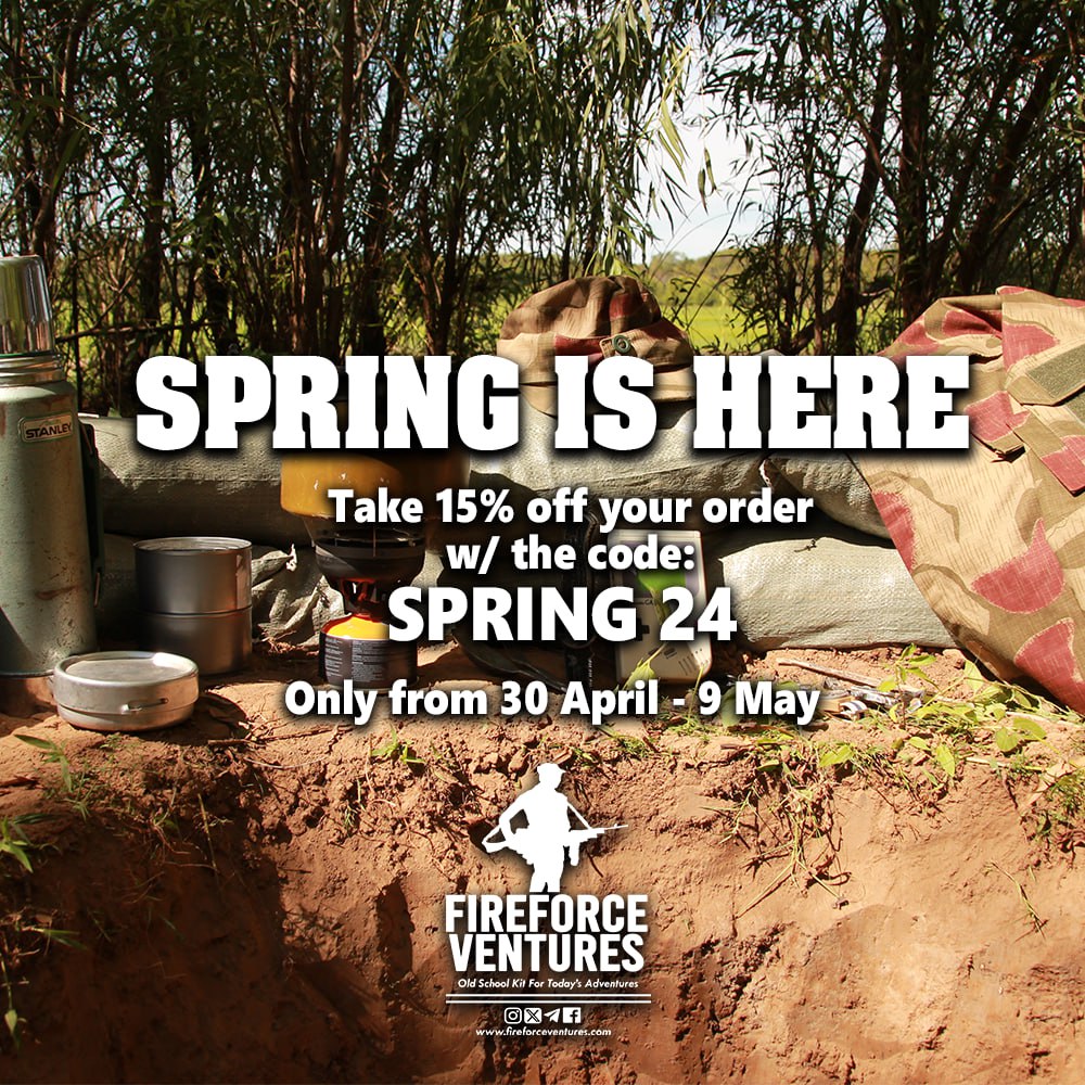 FFVUSA's tweet photo. We're makin' room for something B I G
As such, we really need to make room. Take 15% off your orders, plus a bunch of other storewide discounts until 9 May.
Use the code "SPRING24" or use the link in our bio!
#fireforceventures #milsurp https://t.co/VWvW4iW6JF