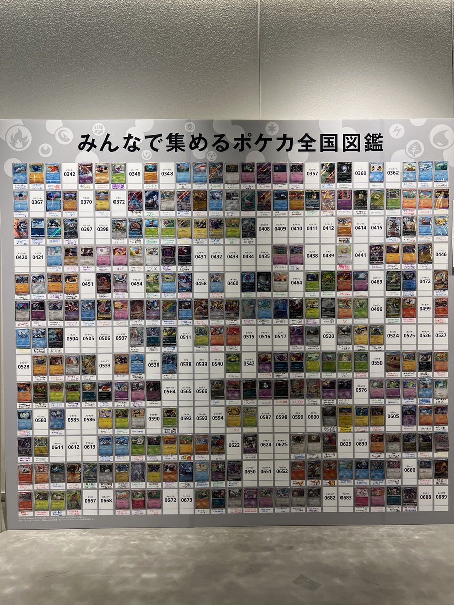 4月30日(水)14:00時点の 参加型展示「みんなで集めるポケカ全国図鑑