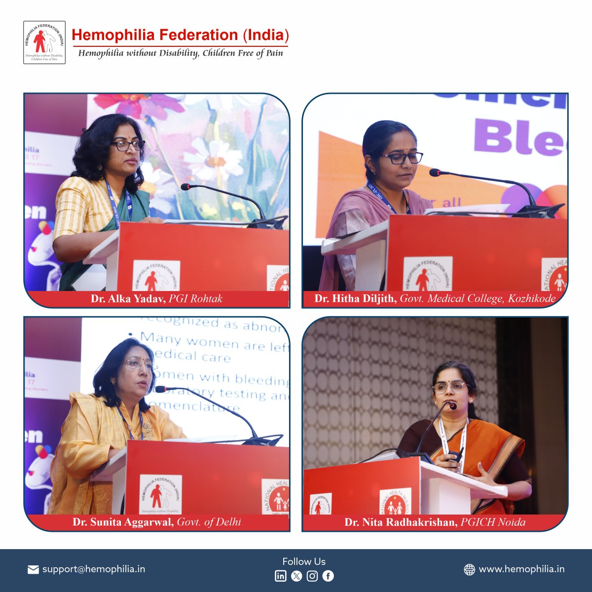 HemoIndia's tweet image. World Hemophilia Day 2025

Theme: Access for All – Women &amp;amp; Girls Bleed Too

Grateful to our expert speakers for raising awareness on bleeding disorders in women &amp;amp; girls. 💙

#WorldHemophiliaDay2025 #AccessForAll #WomenAndGirlsBleedToo #HemophiliaAwareness