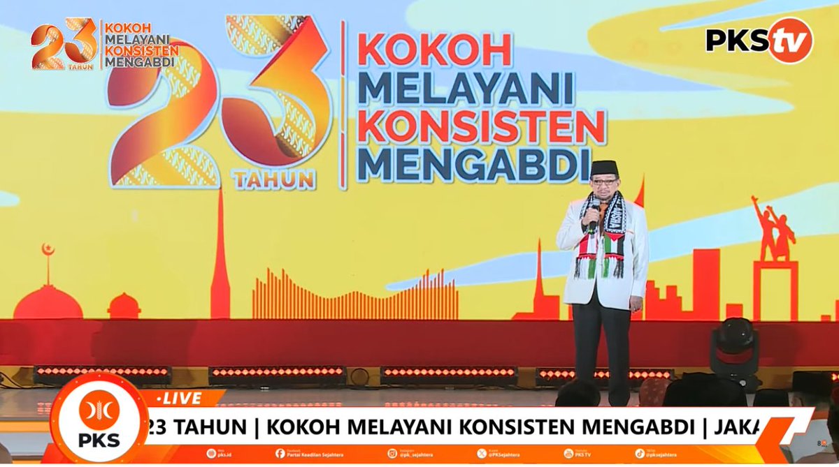 Bersama PKS kita wujudkan #IndonesiaEmas2045
23 Tahun PKS
#milad23pks