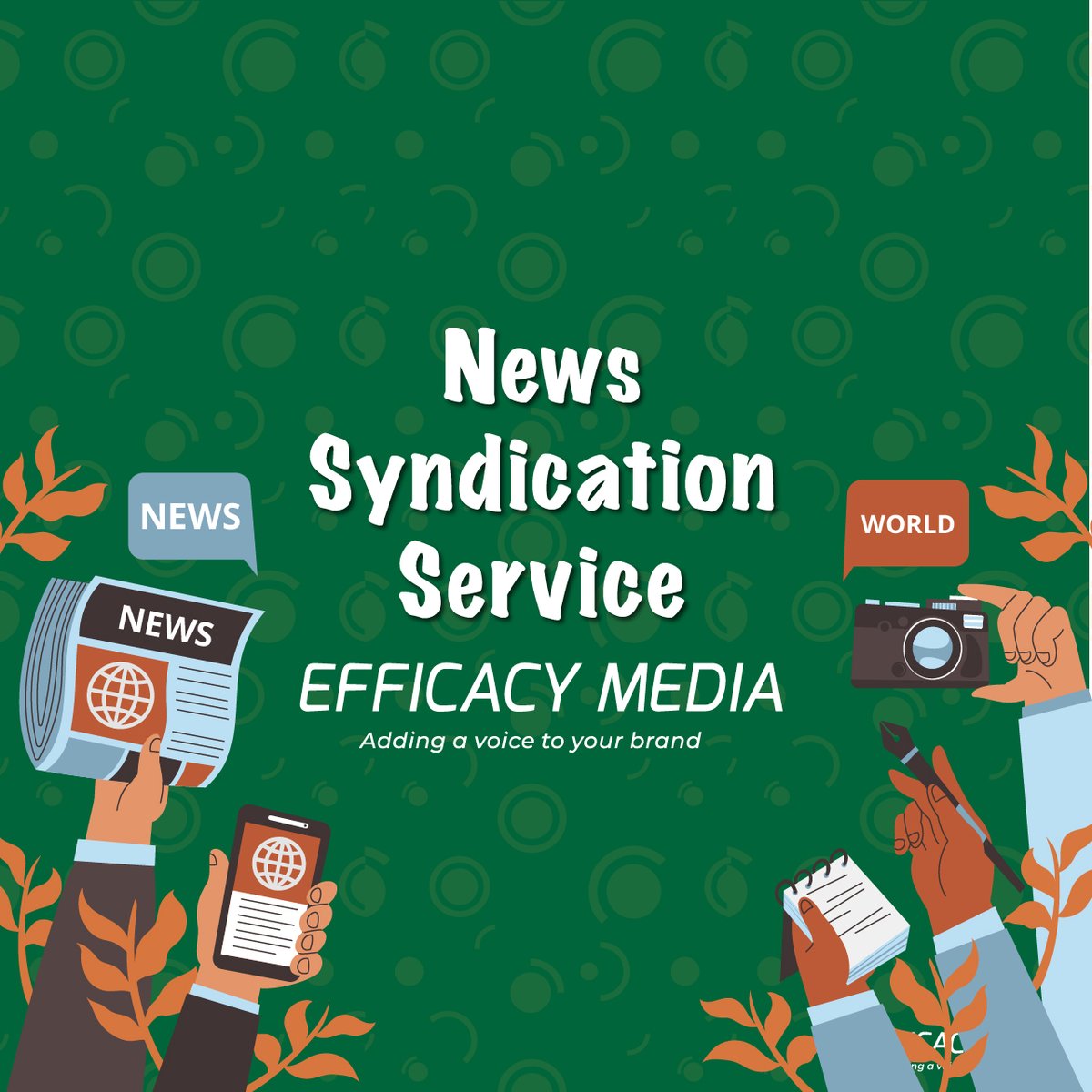 EfficacyMedia's tweet image. Amplify your voice with Efficacy Media’s News Syndication Service! 🚀 Boost visibility, credibility, and impact through strong media partnerships, strategic content placement, and customized distribution. Visit 👉 efficacymedia.africa. #PRThatWorks