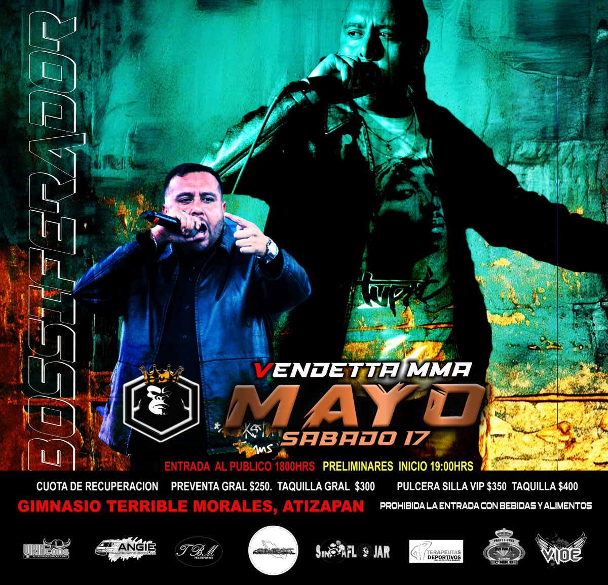 Bossiferador's tweet photo. Este próximo 17 de Mayo tenemos una cita en Vendetta MMA Championship Series en Atizapán.

Allá nos vemos para prenderle fuego a la jaula nuevamente 🔥🎙️💎

#AvísaleATusPrimas #PlatícaleATusCompas #ColosalCo https://t.co/dUrwkcXs9b