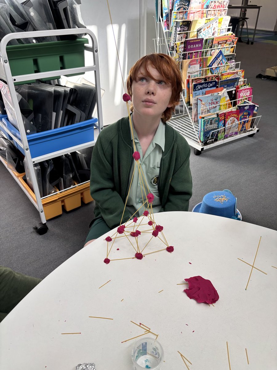MHOCSTEM's tweet photo. Makerspace challenge. Make the tallest tower you can from spaghetti and play dough. https://t.co/Dgw0rNxFD7