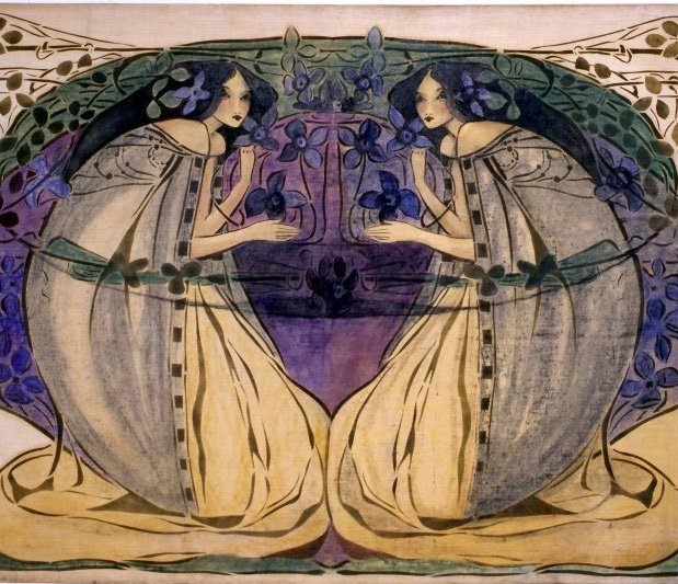 Glasgow School artist Frances MacDonald MacNair, Spring (1897) #WomensArt