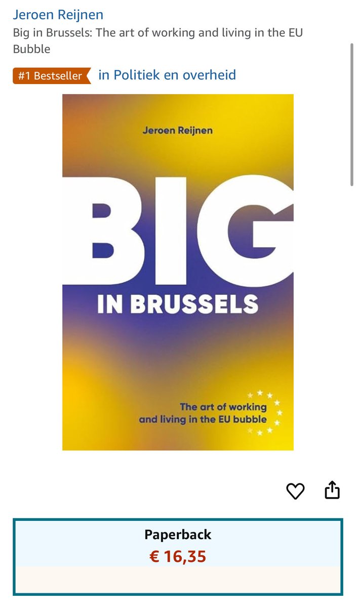 My book Big in Brussels. The art of working and living in the EU Bubble hit #1 in “Politics” &amp; “Happiness” on Amazon Belgium! A former colleague said: “I laughed and cried in equal measure.” I couldn’t imagine a better compliment.
Pre-order here: lnkd.in/gv4GRXHN