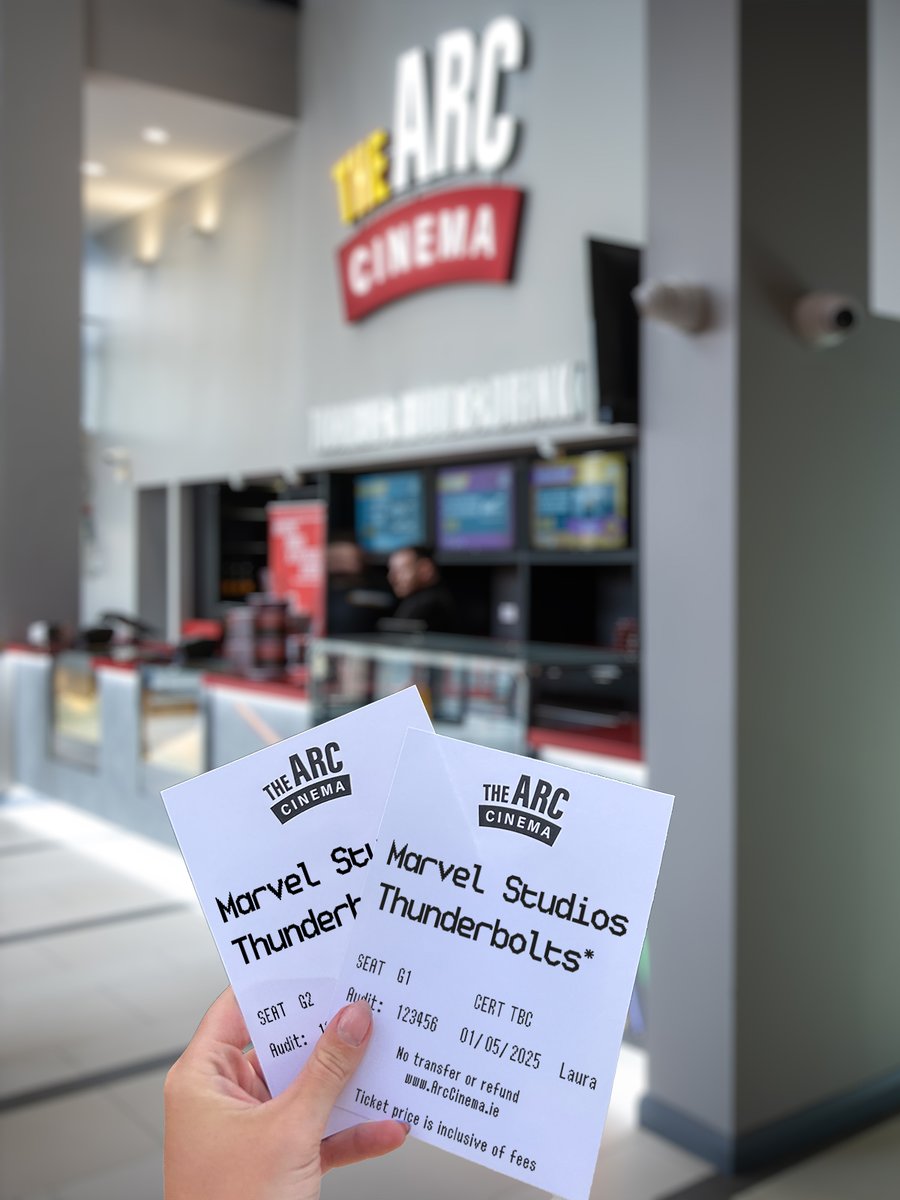 ⚡ Have you got your tickets for #Thunderbolts* yet? It drops TOMORROW at The Arc Cinema! Be the first to see it on the big screen! ⚡ Book now 👉 ArcCinema.ie/event/93071