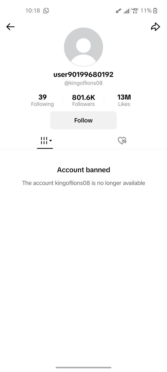 lucky93458's tweet photo. My TikTok Account @kingoflions08 (800K+ followers) was banned. No clear reason or response even after 7 days.
Sent emails, DMs—still ignored. Why the silence? I deserve fairness

@tiktok_us @tiktoksupport
#UnbanKingOfLions08 #JusticeForCreators
#TikTokSupport #TikTokTransparency https://t.co/Q92IvEBXUF