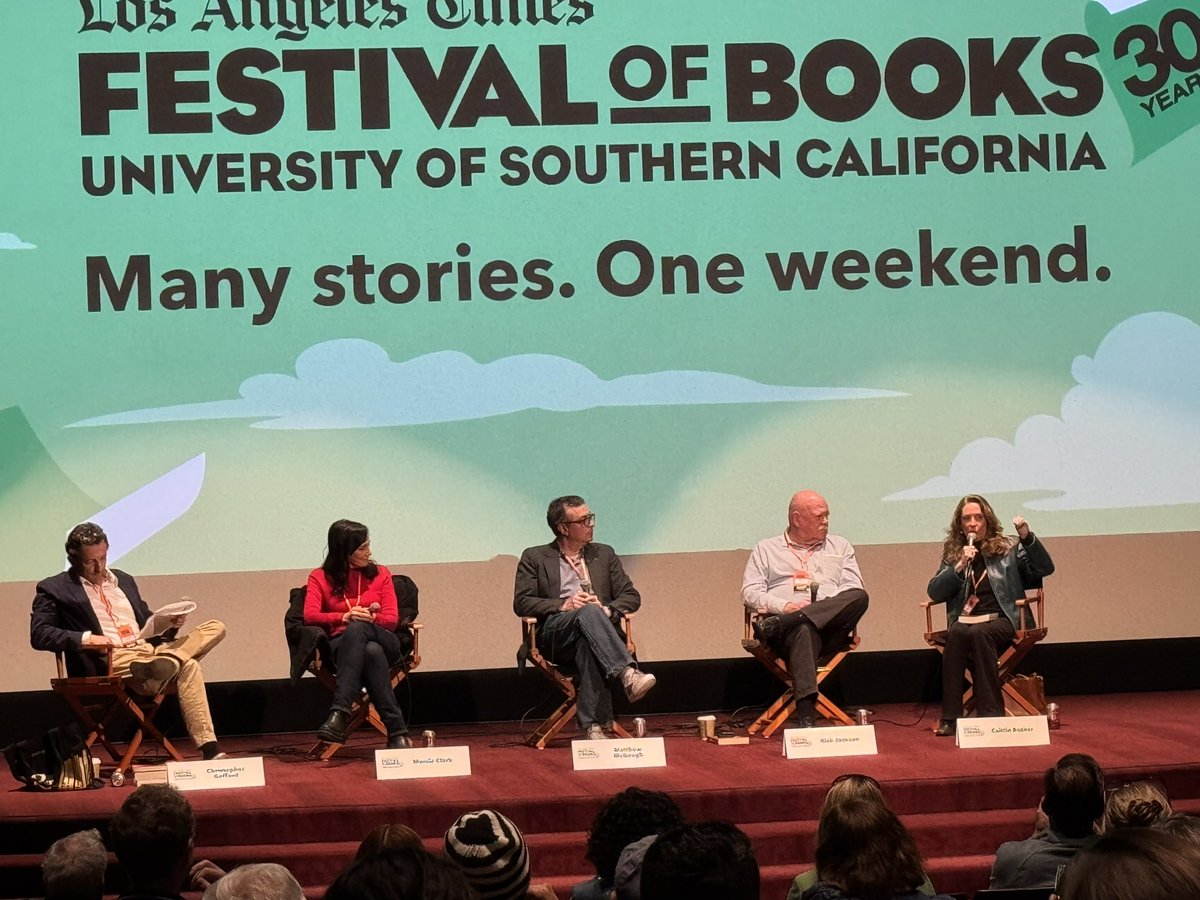 Outstanding <a href="/latimesfob/">LA Times Festival of Books</a> weekend, meeting <a href="/robertcrais/">robertcrais</a> discussing #TheBigEmpty and <a href="/mttmcg/">Matthew McGough</a> Matthew McGough and Rick Jackson chatting about their new book “Black Tunnel White Magic” with a foreword by <a href="/Connellybooks/">Michael Connelly</a>. Added bonus to meet <a href="/thatmarciaclark/">marcia clark</a> discussing #TrialByAmbush