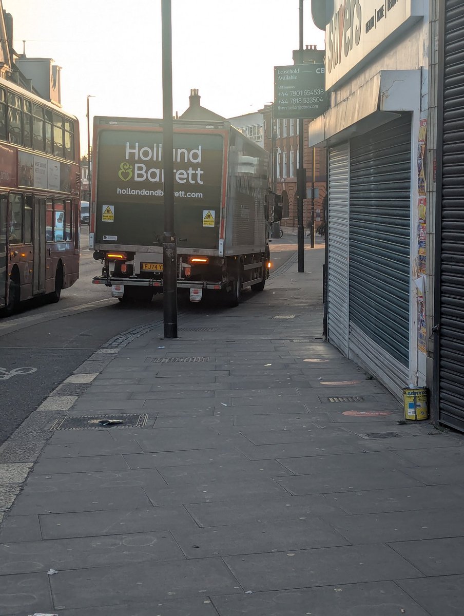 Better Streets for Enfield (@betterst4enf) on Twitter photo Here's the <a href="/holland_barrett/">Holland & Barrett</a> lorry parked on the pavement and blocking the cycle lane again early morning in Palmers Green.
Does <a href="/EnfieldCouncil/">Enfield Council</a> really need to do early morning enforcement because an apparently health based company won't park legally? Here's the <a href="/holland_barrett/">Holland & Barrett</a> lorry parked on the pavement and blocking the cycle lane again early morning in Palmers Green.
Does <a href="/EnfieldCouncil/">Enfield Council</a> really need to do early morning enforcement because an apparently health based company won't park legally?