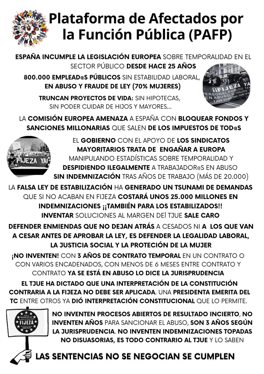 ¡Abusado de la temporalidad!, mañana 1⁰ de mayo reivindica tus derechos, NADIE LO HARÁ POR TI
Imprime 100 folletos y difúndelos en la manifestación
#FijezaYa x.com/Pafp_mad/statu…