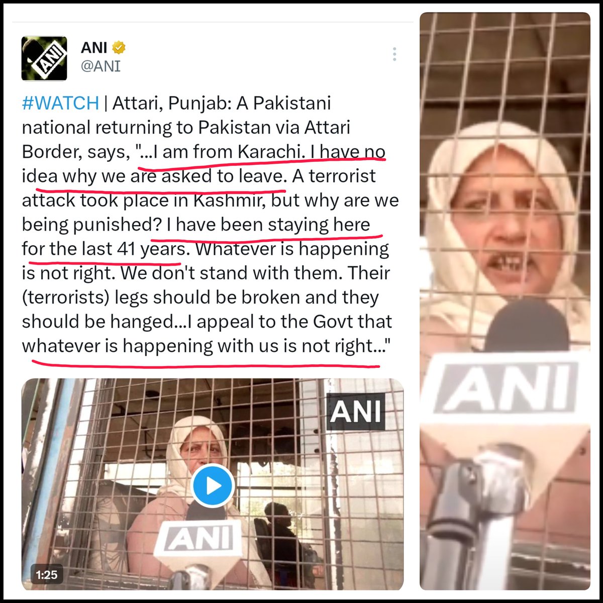 theskindoctor13's tweet image. Amina Bibi is from Karachi and has been living in India for the last 41 years!

She must have come on a visa, then overstayed. Either the visa authorities didn’t bother, or they reported it to the police. The policeman probably went, took 2–5 rupees (back in 1984), filed a 'not…