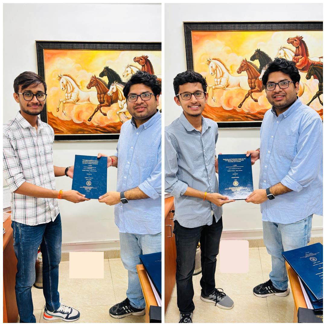 RCSubhajit's tweet image. A truly rewarding experience mentoring the first two MS theses from our #TQM Lab! Proud of their brilliant work and grateful to be part of their journey. Looking forward to seeing their continued success. @chm_iiserb @iiserbhopal