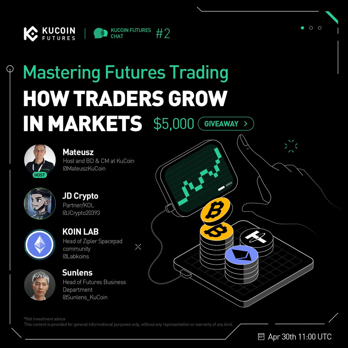 KuCoin Futures ⚡️ (@kucoinfutures) on Twitter photo 🎙 Join #KuCoinFuturesChat for an exclusive live session!
🎁 $5,000 Giveaway for participants!
To enter:
1️⃣ Follow <a href="/KuCoinFutures/">KuCoin Futures ⚡️</a>
2️⃣ RT & tag 3 friends
3️⃣ Fill out the Gleam form: gleam.io/P8VdH/kucoinfu…
4️⃣ Join the Space: x.com/i/spaces/1dRKZ…
Don’t miss the 🎙 Join #KuCoinFuturesChat for an exclusive live session!
🎁 $5,000 Giveaway for participants!
To enter:
1️⃣ Follow <a href="/KuCoinFutures/">KuCoin Futures ⚡️</a>
2️⃣ RT & tag 3 friends
3️⃣ Fill out the Gleam form: gleam.io/P8VdH/kucoinfu…
4️⃣ Join the Space: x.com/i/spaces/1dRKZ…
Don’t miss the
